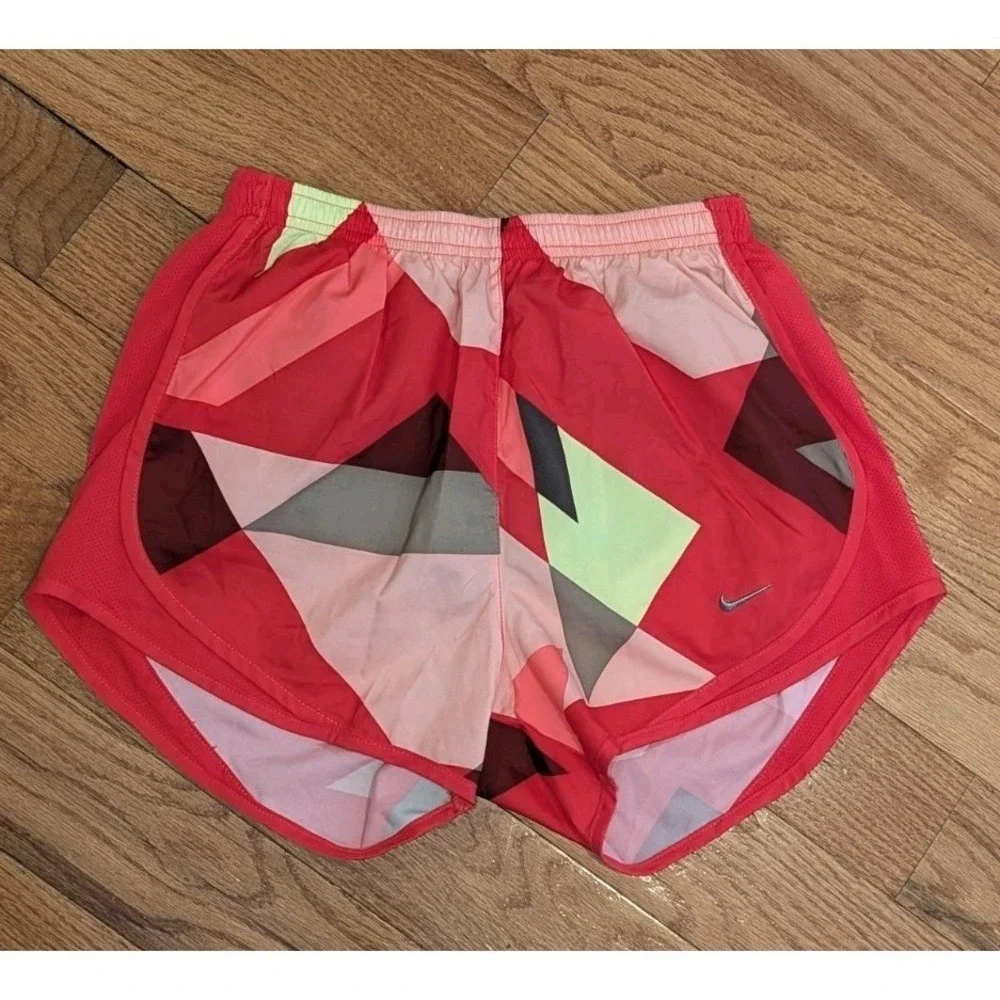 Y2K Nike Dri-FIT Geometric Running Shorts‎ Neon Athleisure XS